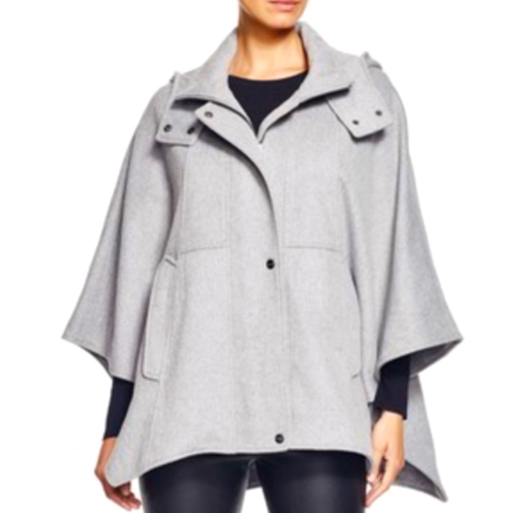 NWT DKNY Grey Cape Coat, XS/S